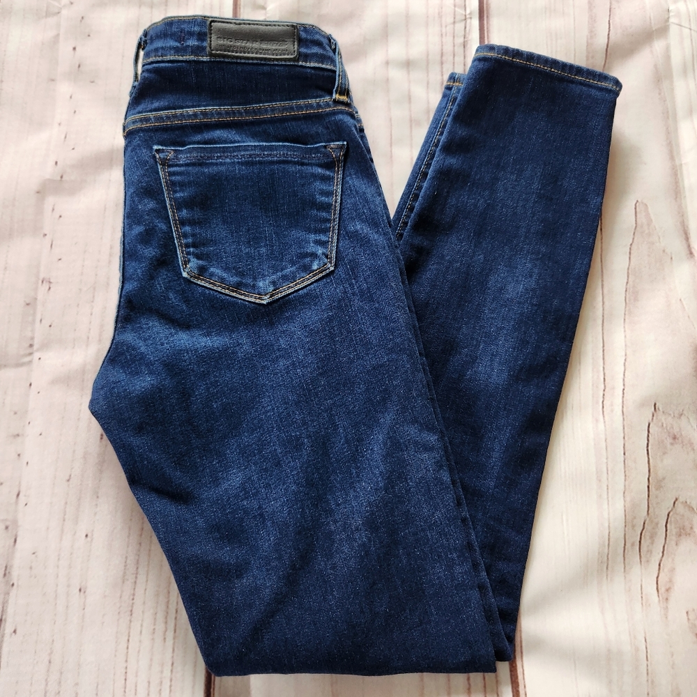 Big Star 1974 "Andrea Skinny" Mid-rise Indigo Blue Jean Y2K | Women's Size 25